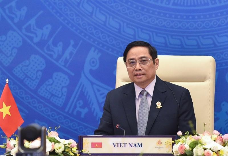 Thủ tướng Phạm Minh Chính khẳng định sự hiện diện tích cực, xây dựng của các nước lớn, trong đó có Hoa Kỳ, là nhân tố quan trọng đảm bảo hoà bình, hợp tác, phát triển, an ninh trong khu vực. (Ảnh: Nhật Bắc)