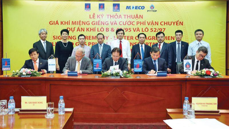 Ngày 1/9/2017, PVN, PVEP, PV GAS và các đối tác nước ngoài là MOECO (Nhật Bản) và PTTEP (Thái Lan) đã thống nhất ký Thỏa thuận về giá khí miệng giếng và cước phí vận chuyển khí về bờ.