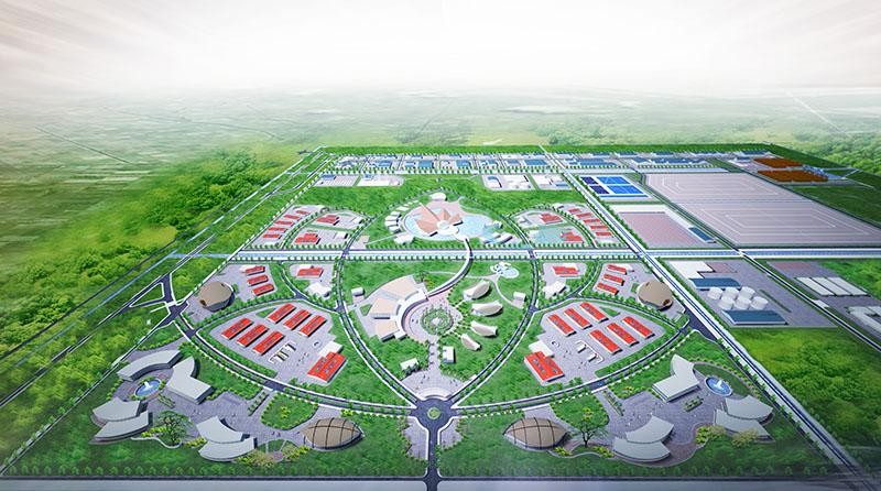 Phối cảnh 3D Dự án Khu công nghệ môi trường xanh Long An