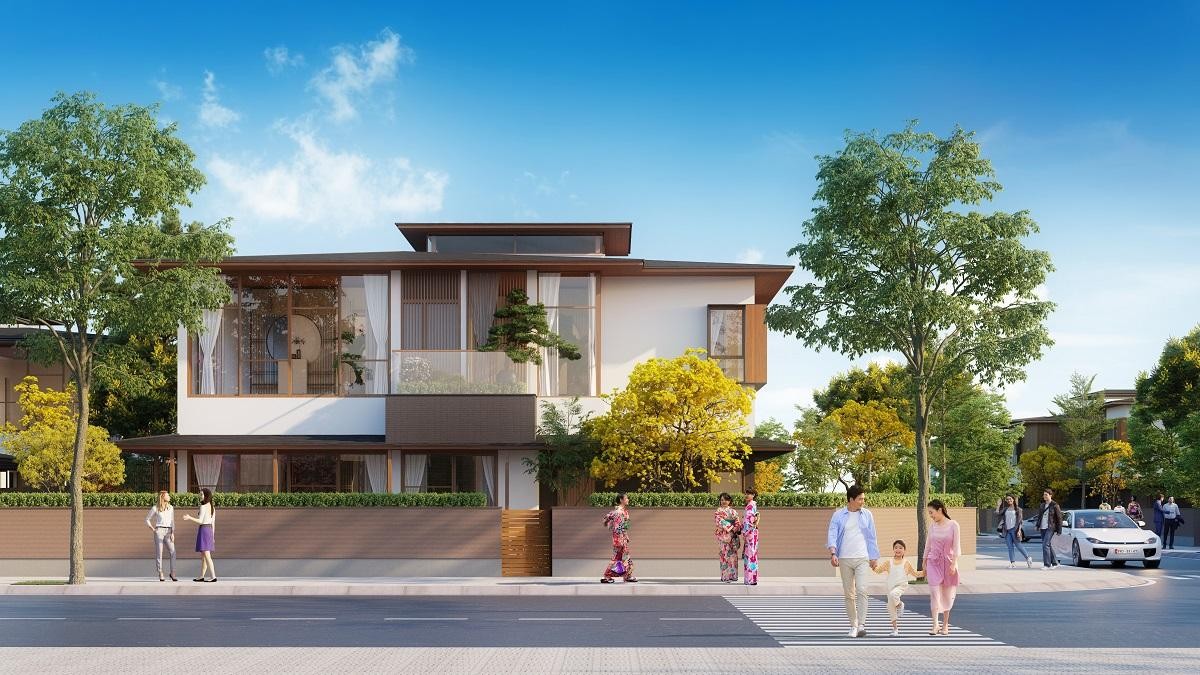 Biệt thự Sun Beauty Onsen được thiết kế tối giản và tận hưởng nguồn khoáng nóng quý giá. Ảnh phối cảnh minh họa