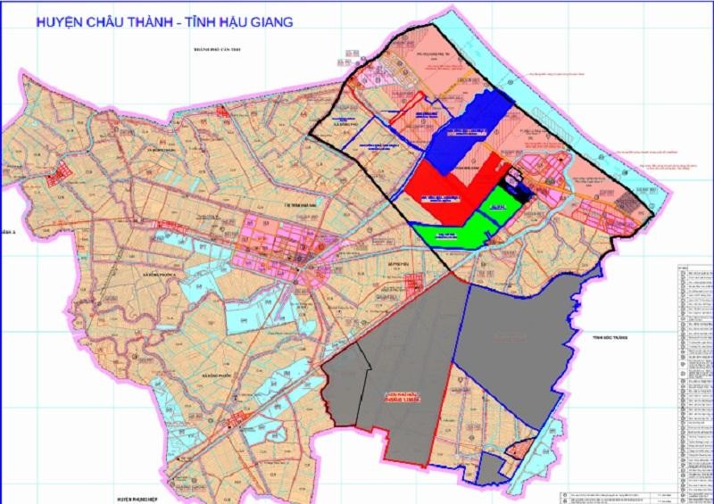 Sơ đồ vị trí Khu công nghiệp Sông Hậu giai đoạn 2, giai đoạn 3