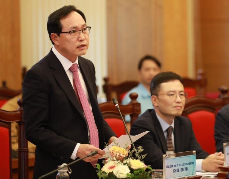 Ông Choi Joo Ho, Tổng giám đốc Samsung Việt Nam phát biểu tại sự kiện