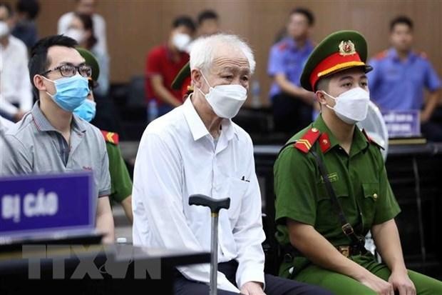 Bị cáo Nguyễn Văn Minh (sinh năm 1955, cựu Chủ tịch Hội đồng quản trị Tổng Công ty Kl994 nhà cái bóng đá world cup-xuất Link Vào Nhà Cái KL99 COM Tặng +199k Bình Dương ) tại phiên tòa. (Ảnh: Phạm Kiên/TTXVN)