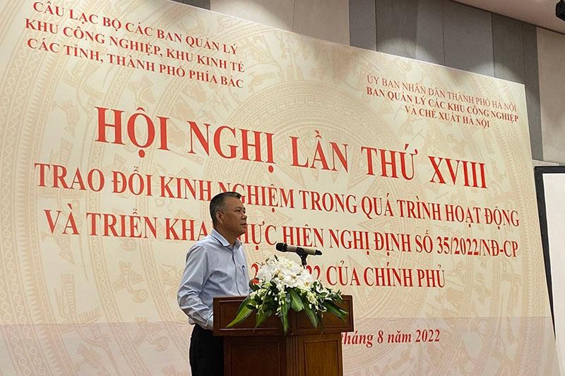 Ông Lê Thành Quân, Vụ trưởng Vụ Quản lý khu Kl992 cổng game cá cược, Bộ Kế hoạch và Kl99ok phiên bản mới phát biểu tại hội nghị.