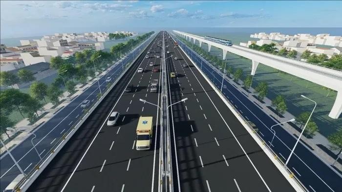 Phối cảnh đường Vành đai 4 - Vùng Thủ đô chạy qua 3 tỉnh thành Hà Nội, Hưng Yên, Bắc Ninh.
