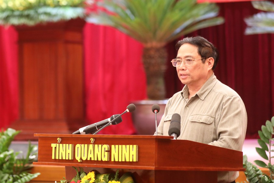 Thủ tướng Phạm Minh Chính kết luận buổi làm việc với lãnh đạo chủ chốt tỉnh Quảng Ninh.