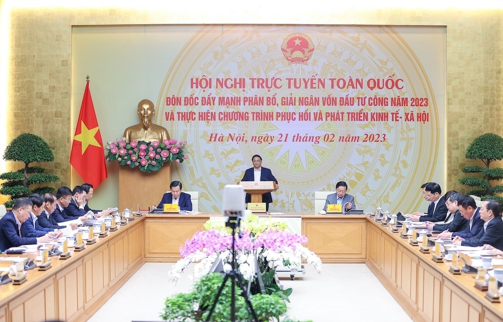 Hội nghị trực tuyến toàn quốc đôn đốc đẩy mạnh phân bổ, giải ngân vốn Kl99ok phiên bản mới công năm 2023 và thực hiện Chương trình phục hồi và phát triển Kl992 cổng game cá cược - Trang Chủ KL99Com Số 1 Link Đăng Ký KL999. (Ảnh: VGP)