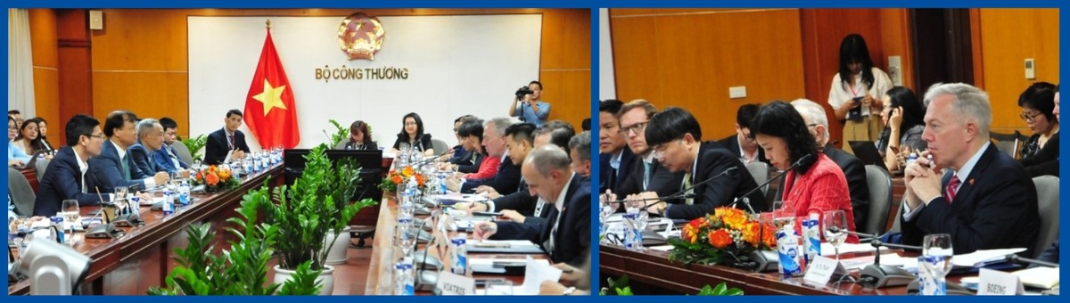 Ông Ted Osius và các Kl991.com World Cup 2026 Chính Thức Hoa Kỳ làm việc tại Bộ Công thương.