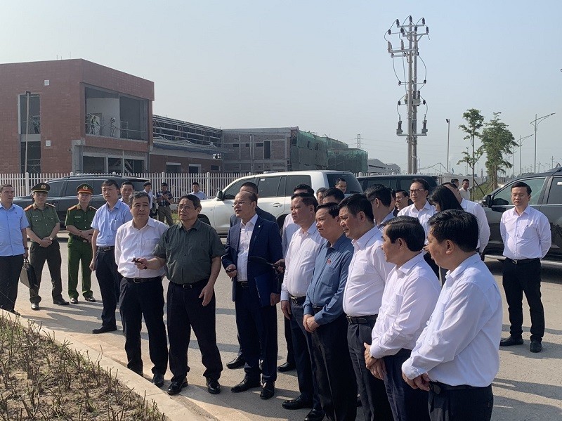 Thủ tướng Phạm Minh Chính cùng đoàn công tác đã khảo sát, kiểm tra tiến độ xây dựng Khu Công nghiệp Liên Hà Thái (Khu Kl992 cổng game cá cược Thái Bình). (Ảnh Bá Dương) Thủ tướng Phạm Minh Chính cùng đoàn công tác đã khảo sát, kiểm tra tiến độ xây dựng Khu Công nghiệp Liên Hà Thái (Khu Kl992 cổng game cá cược Thái Bình). (Ảnh Bá Dương)