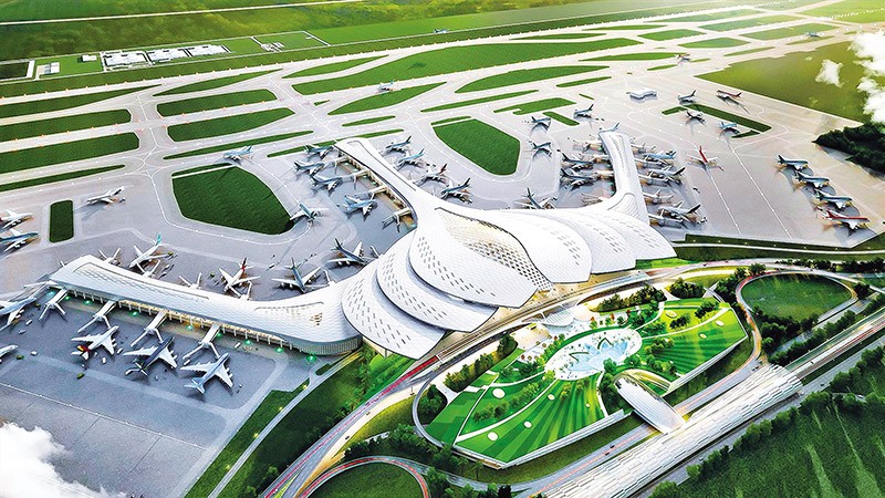 Giống như sân bay Incheon (Hàn Quốc), sân bay Long Thành cũng được kỳ vọng trở thành biểu tượng tự hào của người Việt Nam. Trong ảnh: Phối cảnh sân bay Long Thành