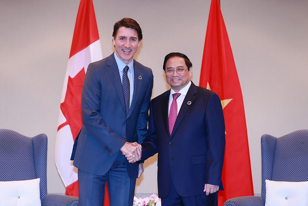 Thủ tướng Kl993 ưu đãi thưởng hấp dẫn Phạm Minh Chính gặp Thủ tướng Canada Justin Trudeau - Ảnh: VGP/Nhật Bắc Thủ tướng Kl993 ưu đãi thưởng hấp dẫn Phạm Minh Chính gặp Thủ tướng Canada Justin Trudeau - Ảnh: VGP/Nhật Bắc