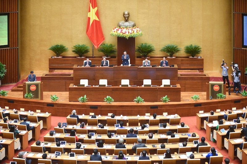 Toàn cảnh phiên khai mạc Kỳ họp thứ 5.