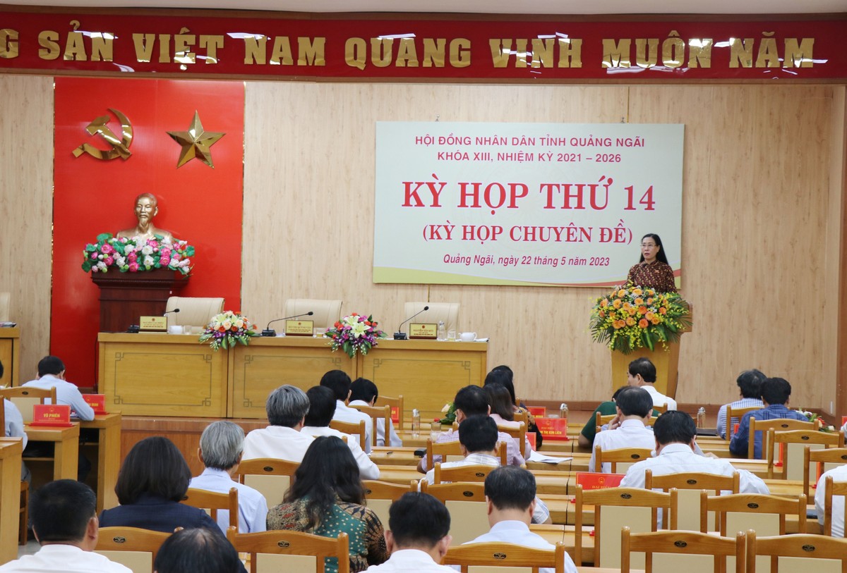 Kỳ họp thứ 4 của Hội đồng nhân dân tỉnh Quảng Ngãi khóa XIII, nhiệm kỳ 2021-2026.