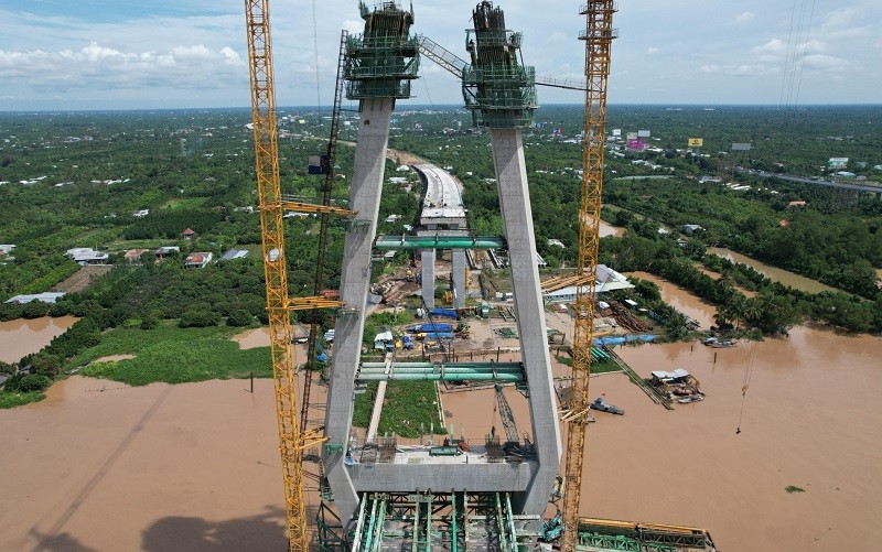Thi công xây dựng cầu Mỹ Thuận 2. Thi công xây dựng cầu Mỹ Thuận 2.