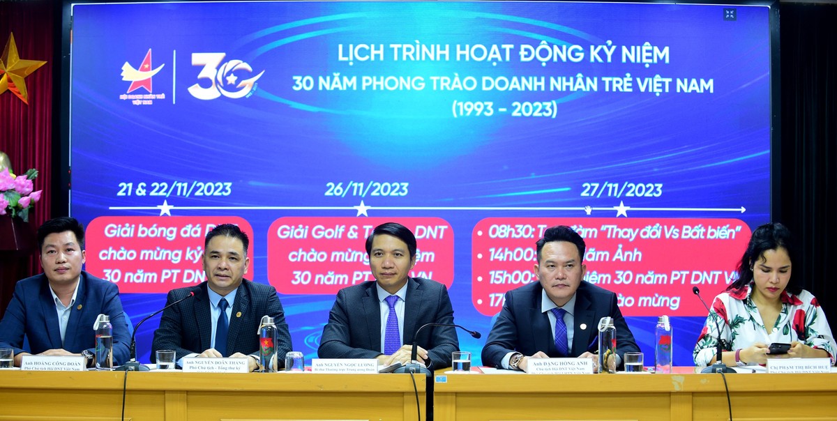 Hội Doanh nhân trẻ Việt Nam họp báo giới thiệu Chương trình kỷ niệm 30 năm phong trào doanh nhân trẻ Việt Nam