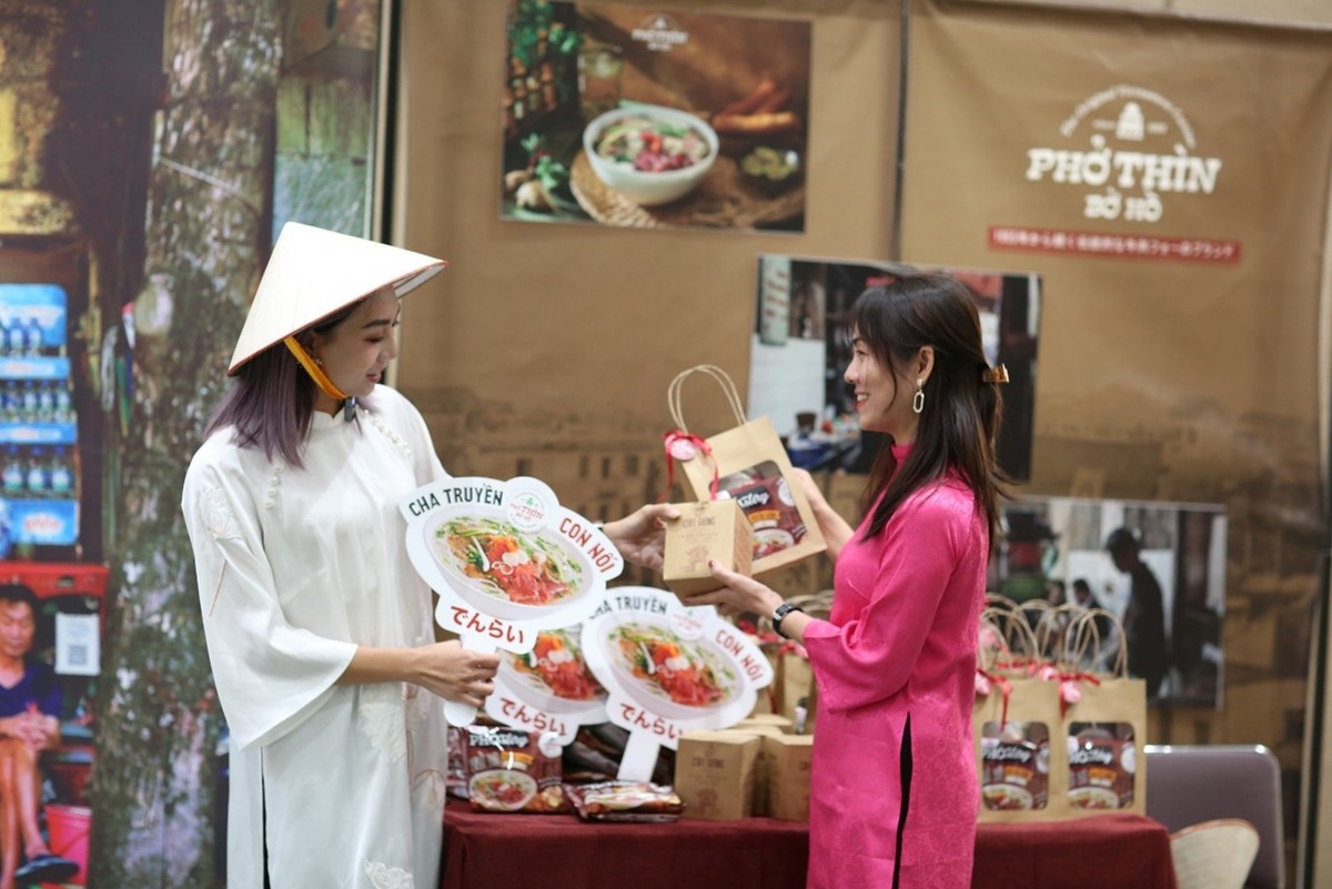 Phở Thìn bờ Hồ - món ngon gia truyền nổi tiếng của Việt Nam cũng được giới thiệu tới công chúng Nhật Bản. (Ảnh: Bộ Ngoại giao Việt Nam)