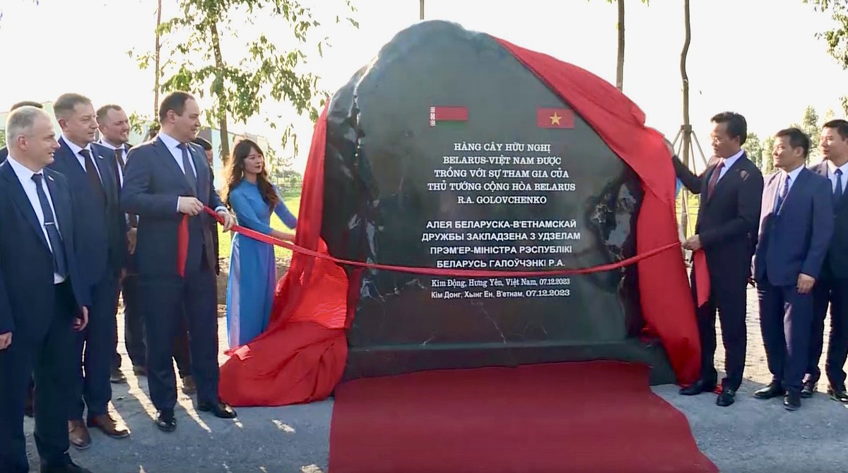 Hàng cây hữu nghị Belarus – Việt Nam được trồng tại khuôn viên Công ty cổ phần xuất, Link Vào Nhà Cái KL99 COM Tặng +199k và chế biến thực phẩm Âu Việt (xã Chính Nghĩa,huyện Kim Động, tỉnh Hưng Yên).