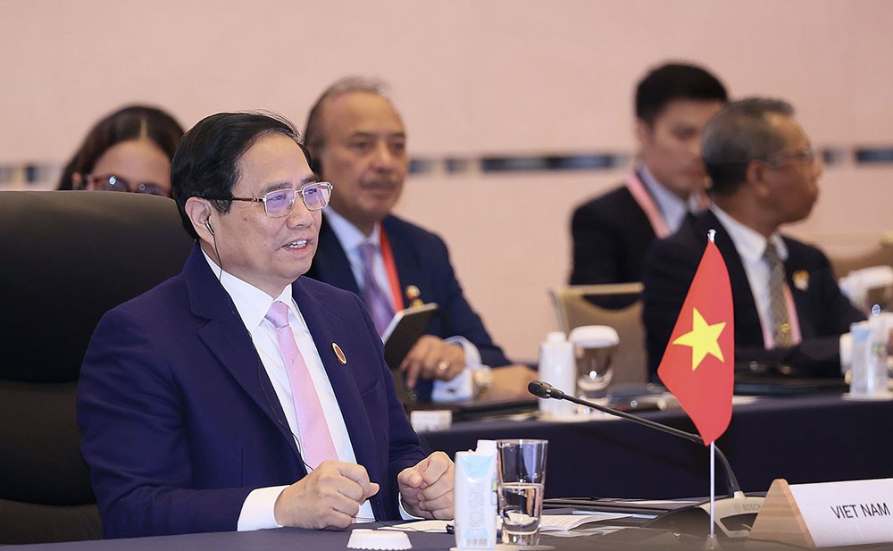 Thủ tướng Phạm Minh Chính dự lễ khai mạc Hội nghị cấp cao kỷ niệm 50 năm quan hệ ASEAN-Nhật Bản - Ảnh: VGP/Nhật Bắc