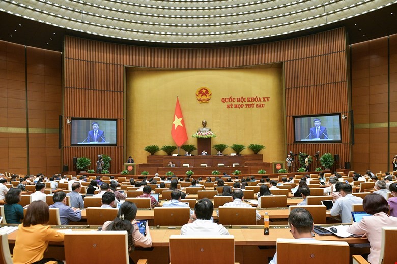 Một phiên họp toàn thể của Quốc hội Khóa XV. Một phiên họp toàn thể của Quốc hội Khóa XV.