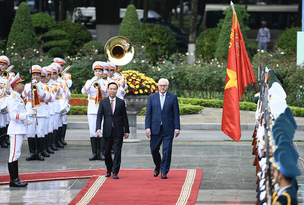 Chủ tịch nước Võ Văn Thưởng chủ trì Lễ đón chính thức Tổng thống Đức Frank-Walter Steinmeier và Phu nhân thăm cấp 99Kl99 trực tiếp đá gà tới Việt Nam.