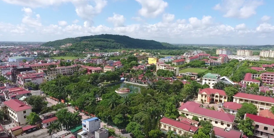 Một góc quận Kiến An nhìn từ trên cao. Ảnh: Đài PTTH quận Kiến An