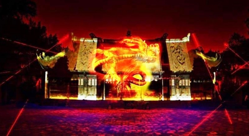 Tái hiện Hào khí Đông A bằng công nghệ 3D Mapping tại lễ khai mạc lễ hội Đền Trần 2024