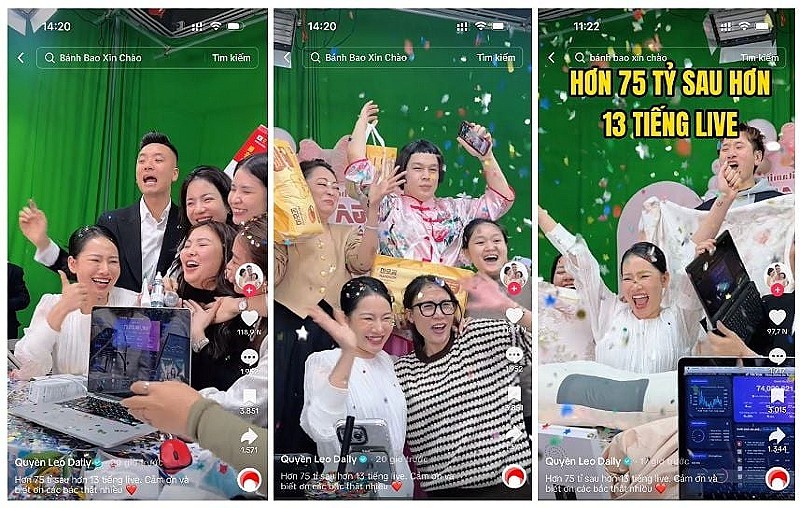 Quyền Leo Daily là chủ nhân của phiên livestream trên TikTok có doanh thu khủng lên đến 75 tỷ đồng trong 13 tiếng.