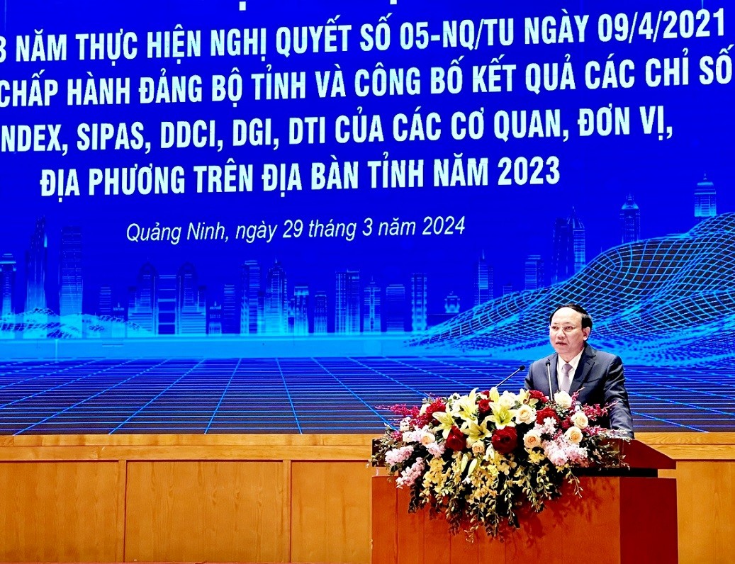 Ông Nguyễn Xuân Ký, Bí thư Tỉnh ủy Quảng Ninh phát biểu.