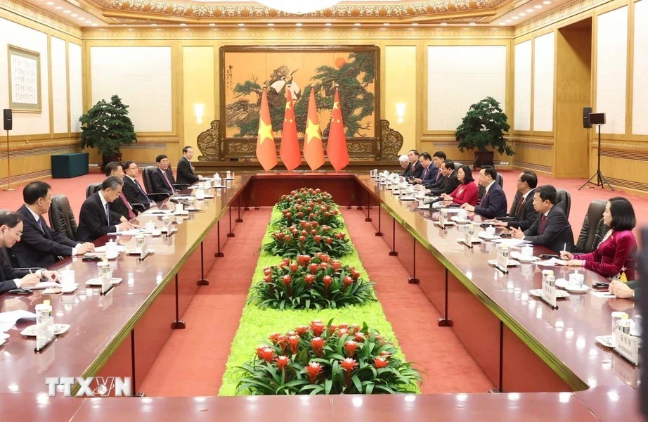 Chuyến thăm nhằm trao đổi, thúc đẩy toàn diện hợp tác giữa hai Đảng, hai nước trên tất cả các lĩnh vực theo 6 phương hướng hợp tác lớn. (Ảnh: TTXVN)
