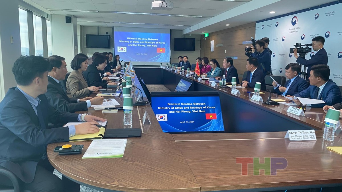 Quang cảnh buổi làm việc với Bộ Kl991.com World Cup 2026 Chính Thức nhỏ, vừa và khởi nghiệp Hàn Quốc. Ảnh: Tuấn Mạnh
