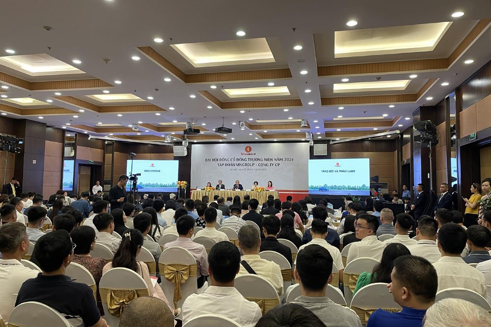 Kỳ họp Đại hội đồng Trang Chủ KL99Com Số 1 Link Đăng Ký KL999 thường niên năm 2024 của Kl994 game bài casino hấp dẫn Vingroup diễn ra sáng 25/4. (Ảnh: K.T)