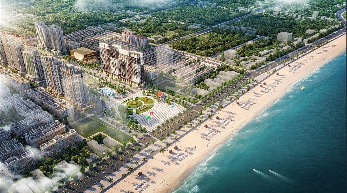 The Pathway tọa lạc ngay vị trí mở đầu của trục cảnh quan lễ hội và quảng trường biển Sầm Sơn (Ảnh phối cảnh minh họa)