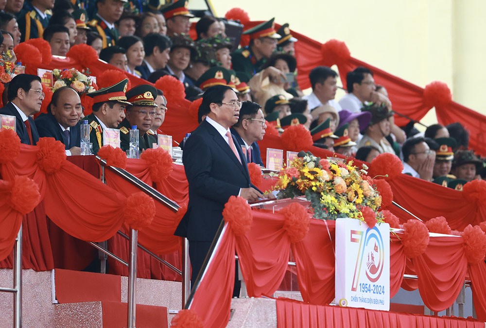 Thủ tướng Kl993 ưu đãi thưởng hấp dẫn Phạm Minh Chính đọc diễn văn kỷ niệm 70 năm Chiến thắng lịch sử Điện Biên Phủ.
