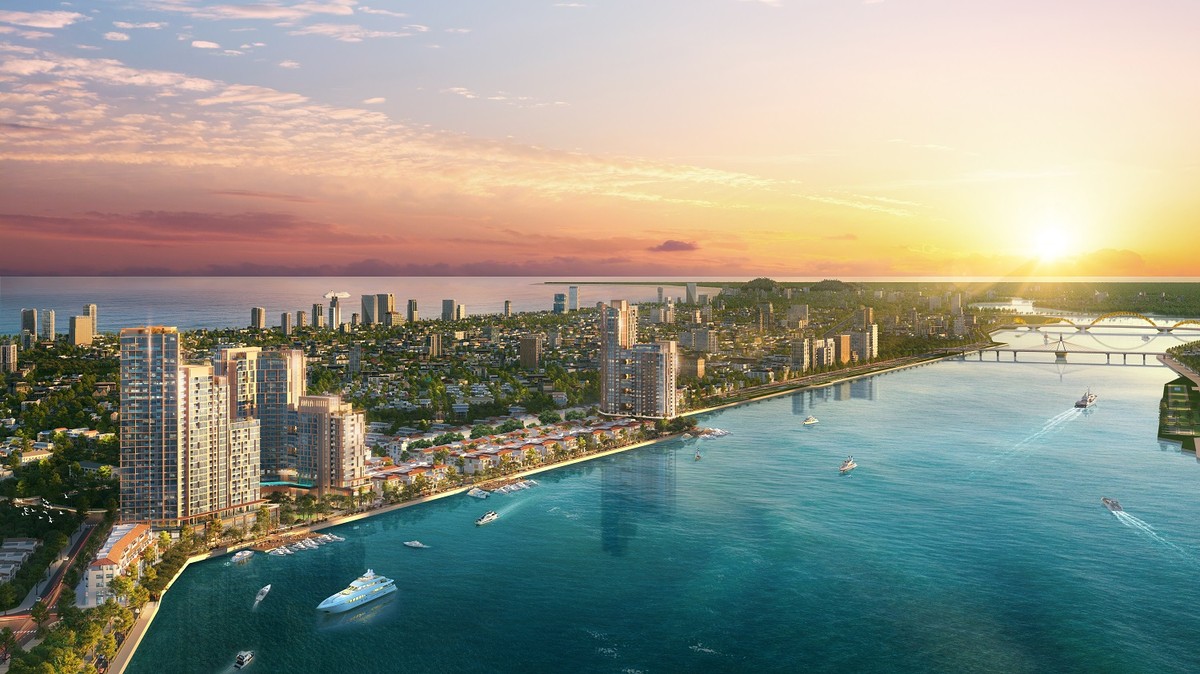 Sun Symphony Residence được bao bọc giữa những mỹ cảnh của Đà thành. Ảnh phối cảnh minh họa Sun Property