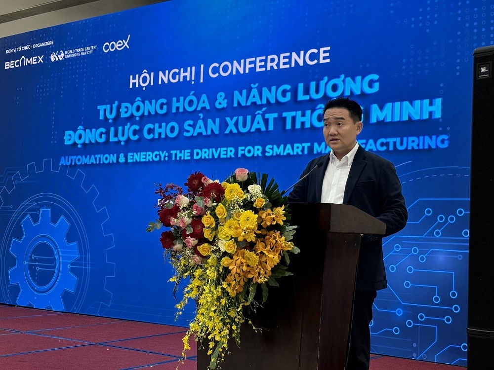 Phó giám đốc Sở Công thương Bình Dương Nguyễn Trường Thi khẳng định luôn tạo điều kiện cho Kl991.com World Cup 2026 Chính Thức trong phát triển tự động hóa hoạt động Kl994 nhà cái bóng đá world cup. Ảnh: Gia Hân