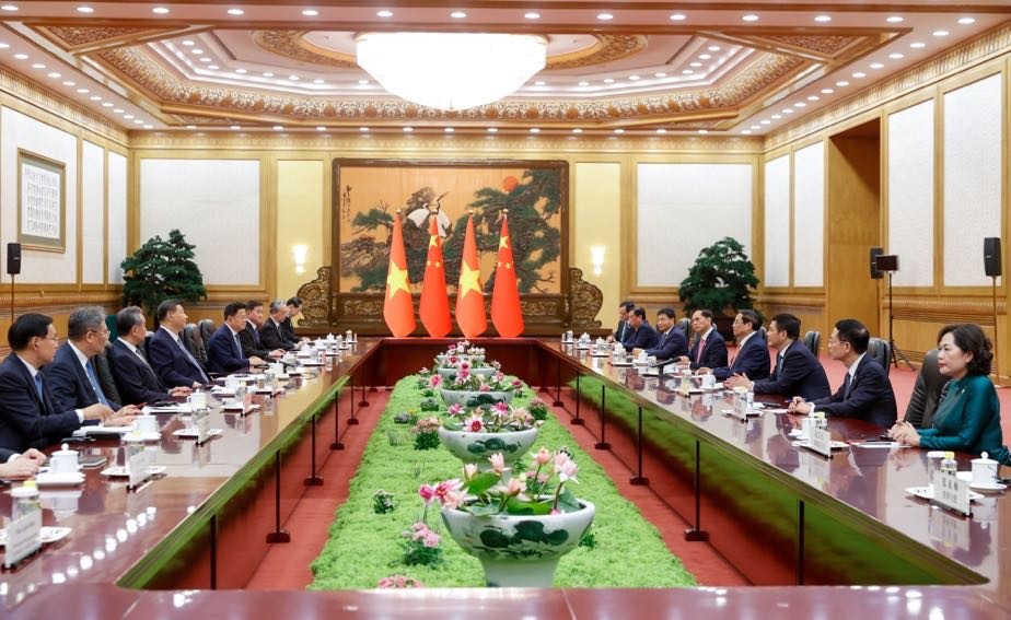 Tổng Bí thư, Chủ tịch Tập Cận Bình khẳng định Trung Quốc coi trọng cao độ và luôn coi quan hệ với Việt Nam là hướng ưu tiên trong tổng thể chính sách ngoại giao láng giềng. (Ảnh: Nhật Bắc)