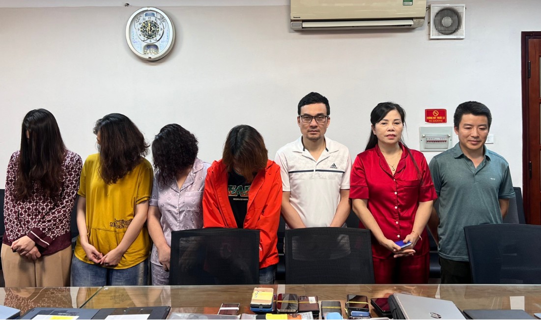 Các đối tượng bị cơ quan Công an khởi tố. Ảnh: Công an Hà Nội