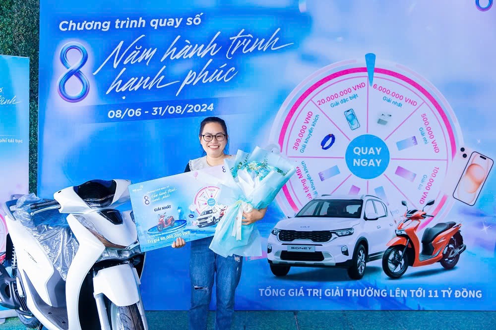 Khách hàng Phạm Thị Hồng tại Hải Phòng trúng Giải Nhất – xe máy Honda SH