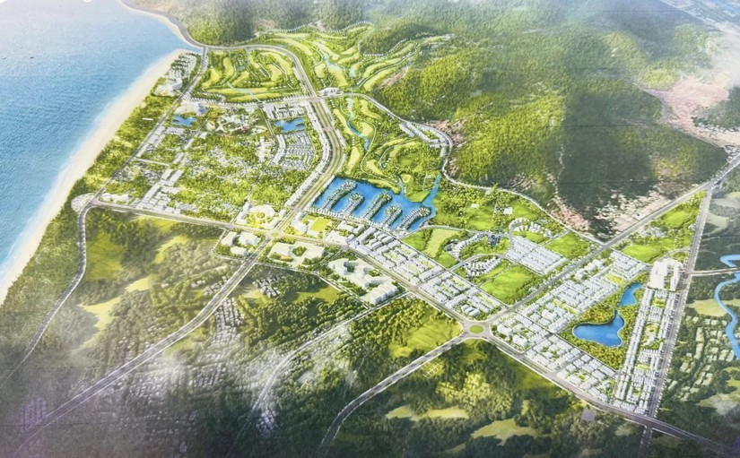 Phối cảnh tổng thể dự án KĐT du lịch, dịch vụ, nghỉ dưỡng và thể thao phía Nam đường N2