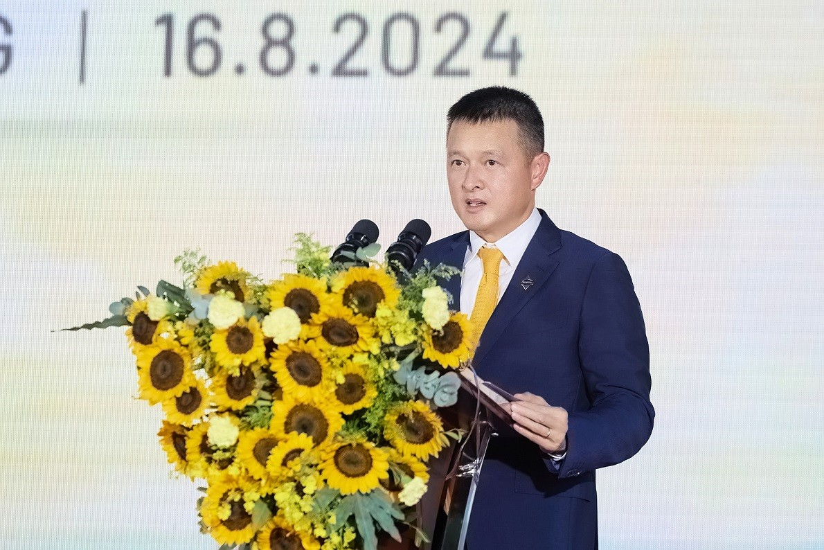 Ông Đặng Minh Trường, Chủ tịch HĐQT Kl994 game bài casino hấp dẫn Sun Group phát biểu tại lễ khởi công.