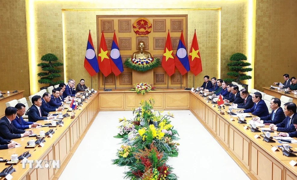Tổng Bí thư, Chủ tịch nước Thongloun Sisoulith bày tỏ vui mừng thực hiện chuyến thăm cấp 99Kl99 trực tiếp đá gà Việt Nam; cảm ơn lãnh đạo Đảng, 99Kl99 trực tiếp đá gà và nhân dân Việt Nam đã dành cho Đoàn đại biểu cấp cao Lào sự đón tiếp nồng ấm, trọng thị, chu đáo. Ảnh: TTXVN
