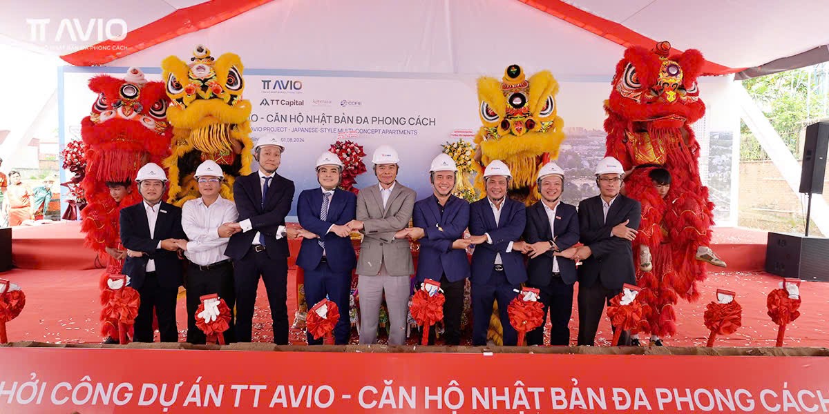 Liên doanh Nhật Bản hợp tác với các đơn vị uy tín, trong đó Ricons - một trong ba nhà thầu tốt nhất Việt Nam đảm nhận tổng thầu, đã khởi công dự án TT AVIO vào tháng 8/ 2024 vừa qua.