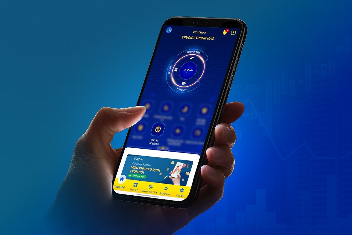 Giao dịch 99Kl99 link đăng nhập tại Pinetree ngay trên nền tảng app Open Banking của Nam A Bank