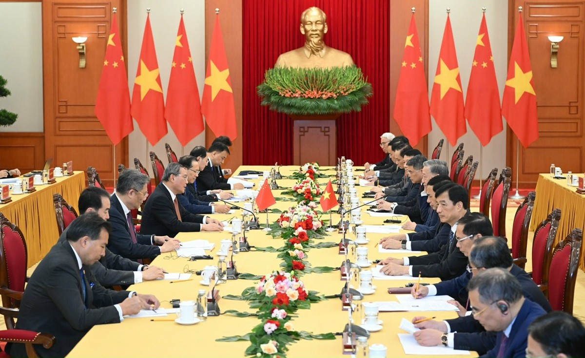 Tổng Bí thư, Chủ tịch nước Tô Lâm nhấn mạnh Việt Nam coi phát triển quan hệ với Trung Quốc là ưu tiên hàng đầu trong chính sách đối ngoại của Việt Nam. Ảnh: Đức Thanh
