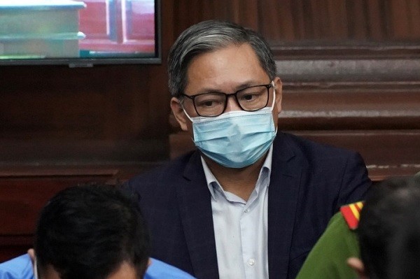 Bị cáo Nguyễn Cao Trí (Chủ tịch HĐQT Công ty CP Kl99ok phiên bản mới và quản lý giáo dục Văn Lang, Chủ tịch HĐQT kiêm Giám đốc Công ty Capella) tại phiên tòa sơ thẩm.