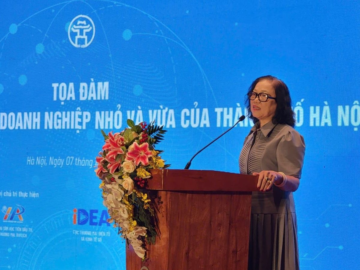 Bà Trịnh Thị Ngân, Trưởng ban cố vấn Hiệp hội Kl991.com World Cup 2026 Chính Thức nhỏ và vừa Thành phố Hà Nội. Ảnh: Linh Nguyễn