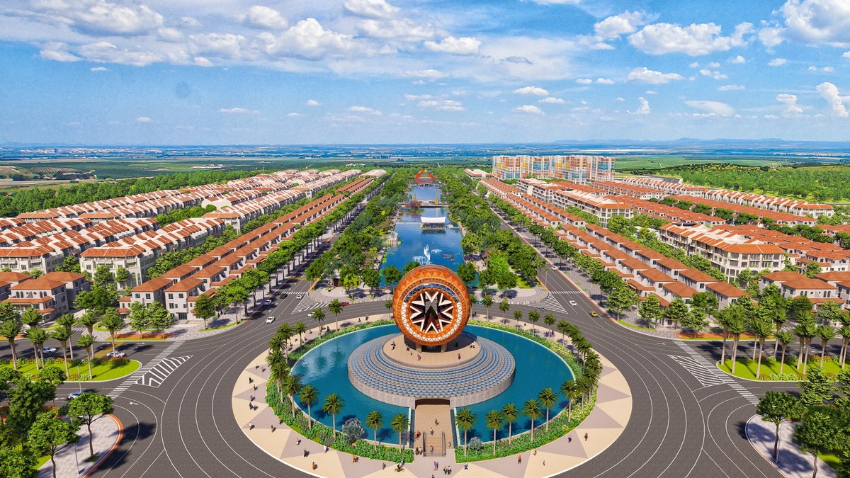 Công viên Lễ hội là một phần trong 200ha cảnh quan tiện ích của đô thị. Ảnh phối cảnh minh họa Sun Property