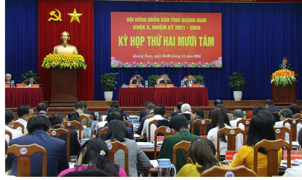 Hội đồng nhân dân tỉnh Quảng Nam tổ chức kỳ họp cuối năm 2024.