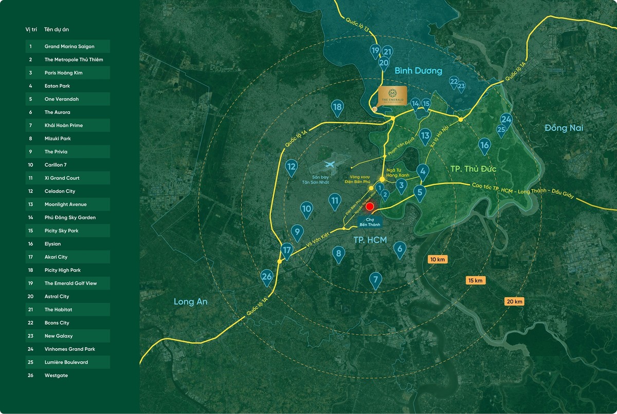 Nhiều dự án dọc trục QL13 với bán kính về Quận 1 khoảng 15 - 20km đang “gây sốt” bởi khả năng cho thuê sinh lời khá hấp dẫn