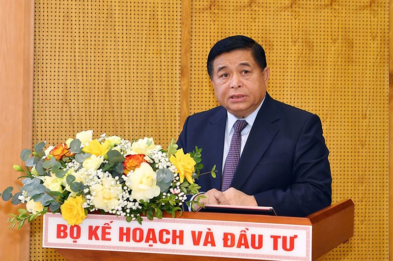 Ủy viên Trung ương Đảng, Bộ trưởng Bộ Kế hoạch và Kl99ok phiên bản mới Nguyễn Chí Dũng phát biểu tại buổi lễ. Ảnh: Trọng Hải